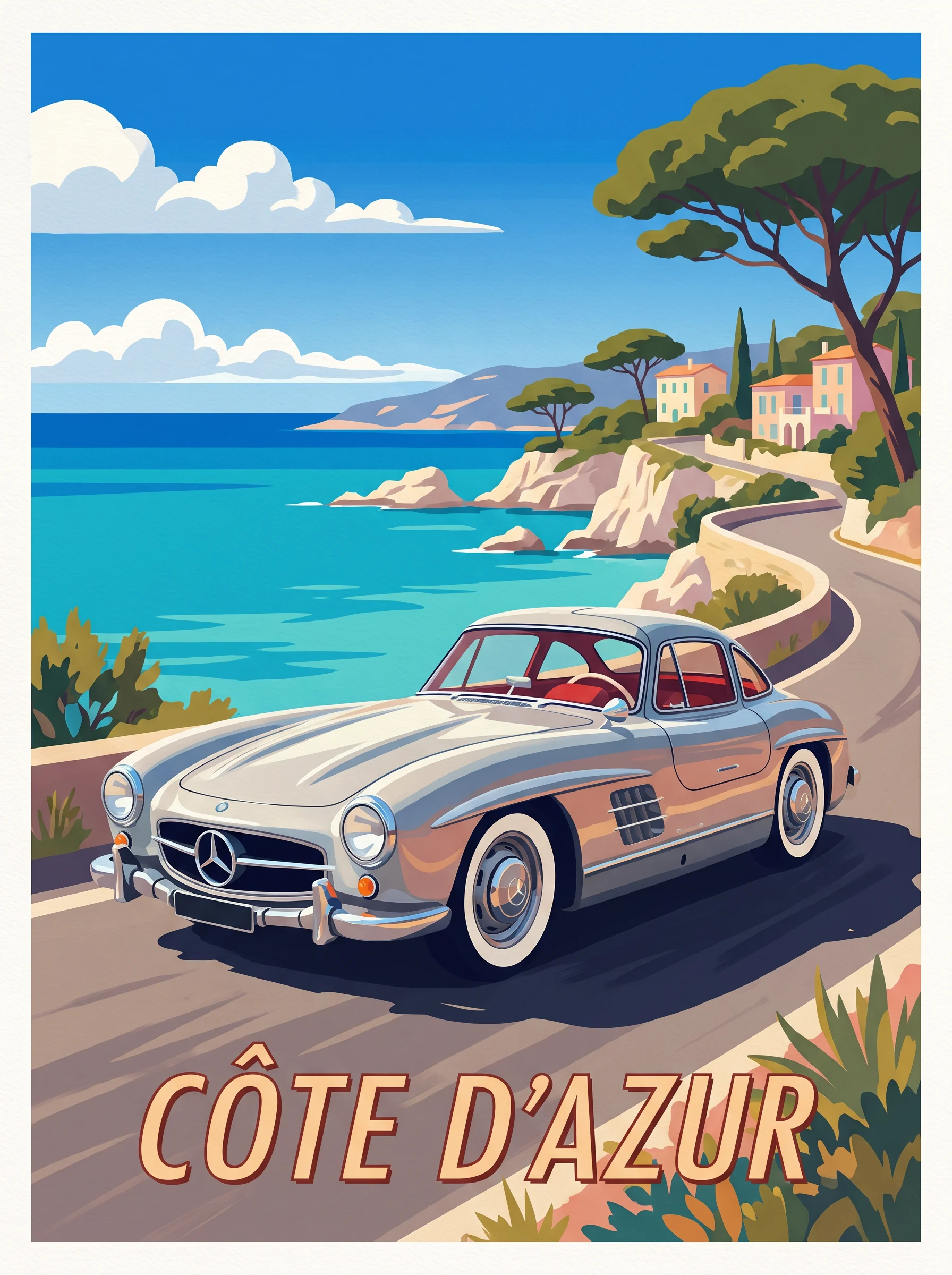 Mercedes 300SL Gullwing — Côte d'Azur
