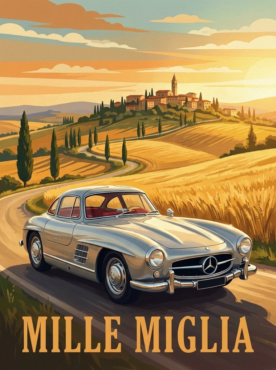 Mercedes 300SL Gullwing — Mille Miglia